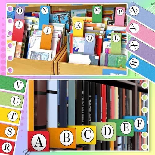 26 Pcs Colorful Alphabet Book Dividers A-Z Wooden Organizer - Image 4