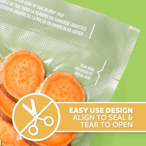 FoodSaver Quart Pre-Cut Vacuum Seal and Easy Use Storage Bags, Align to Seal and Tear to Open Vacuum Sealer Storage, Quart (43 Bags) (Pack of 4) - Image 3