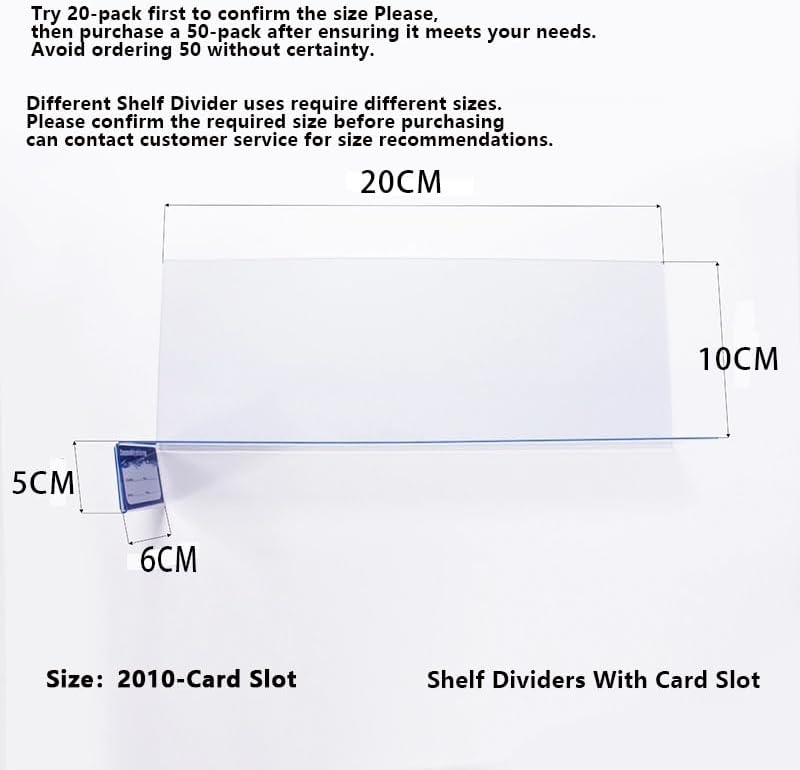 20 Pcs 20 * 10CM 1MM PVC Folder Classification Partition File Classification Label Shelf Dividers Logo Inventory Shelf Warehouse Sign - Image 3