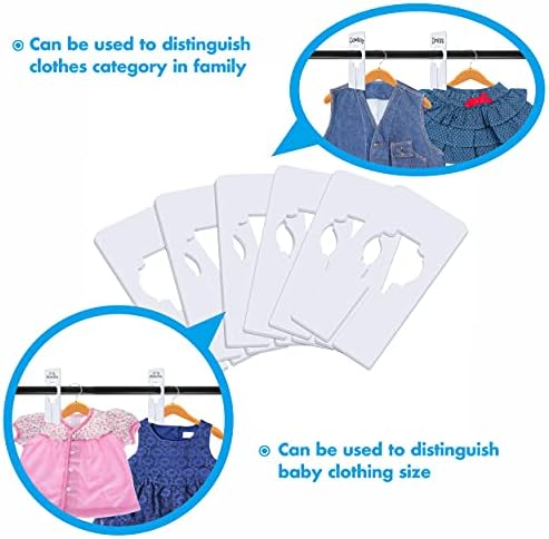 30 PCS Rectangular White Plastic Closet Dividers with a Bonus Marker, Writable and Reusable for Sorting Clothing Size, Color, Size 2” x 5.4’’(Inner Diameter 1.38”) - Image 5