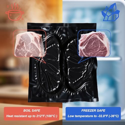All Black Vacuum Sealer Bags 11" x 24", 5.5 Mil Precut Vacuum Seal Bags for Food Storage, Sous Vide, and Meal Prep, Heavy Duty Commercial Grade, 50 Count - Image 3