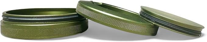 3.0 | Metal Container for Zyn, Premium Aluminum Can & Rugged Pouch Holder | Extra Capacity, Knurled Grip & Used Pouch Storage | EDC (Military Green)