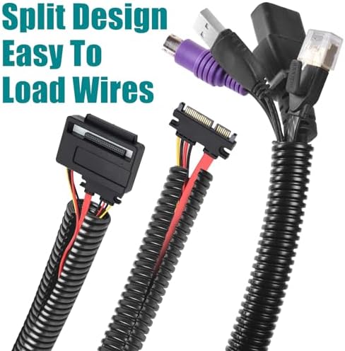 1 Inch Wire Loom Split Tubing - 10 ft Cord Protector Electric Wires Covers, Automotive Wire Flexible Conduit - Image 2