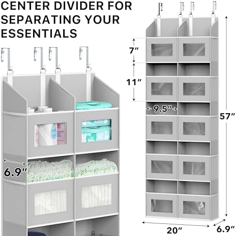 Simple Houseware Extra Large Heavy Duty 10 Pockets Over the Door Organizer - Image 2