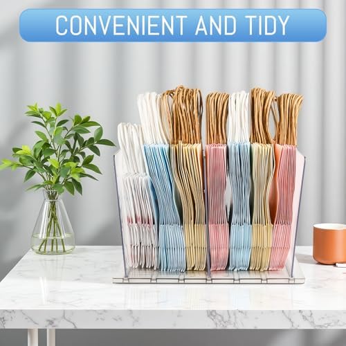 Gift Bag Storage Organizer:Acrylic reusable grocery bag organizer bag, Adjustable Shelf Divider Bag Organizer for Small Closet Upgraded to four partitions for more convenient storage - Image 6