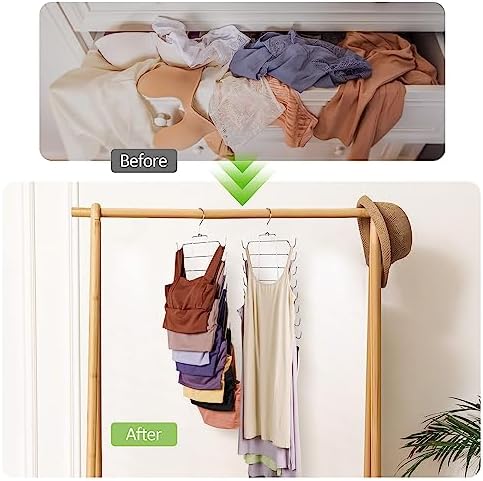 4 Pack Tank Top Hanger, Rotating Bra Organizer Space Saving - Image 2