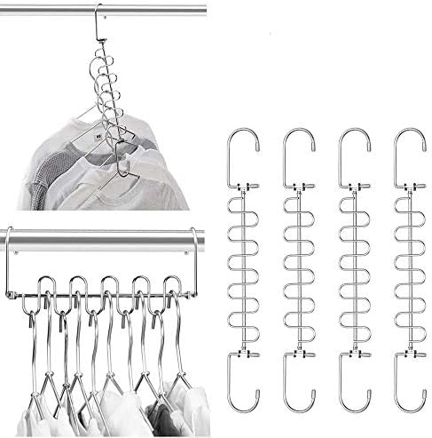 Meetu Space Saving Hangers Magic Cloth Hanger Metal Closet Organizer (Pack of 12) by Meetu