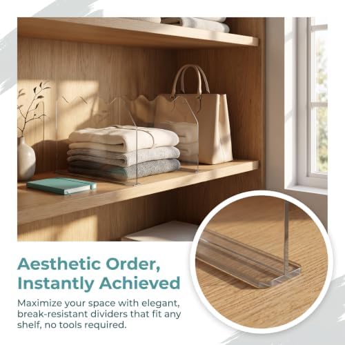 Clear Purse Organizer for Shelf Dividers,Shelf Dividers Closet Organizers - Image 4