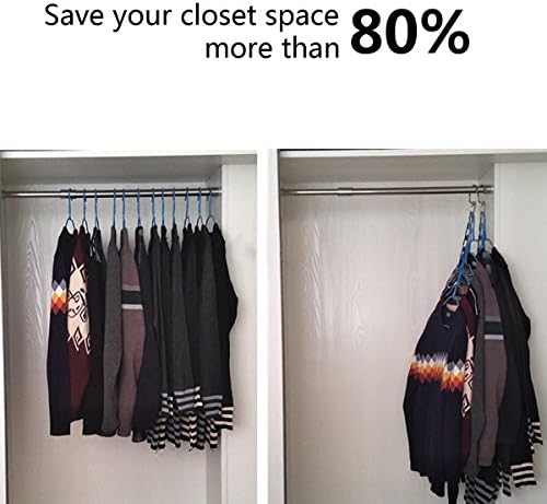 CBTONE 6 Pack Closet Space Saving Hangers, Multi-Purpose Metal Magic Cascading Hangers With Updated Hook Design for Organizing Wardrobe Clothing - Image 6