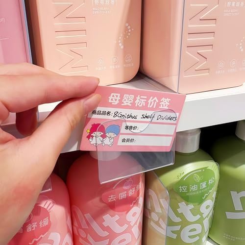 20 Pcs 20 * 10CM 1MM PVC Folder Classification Partition File Classification Label Shelf Dividers Logo Inventory Shelf Warehouse Sign by Unknown