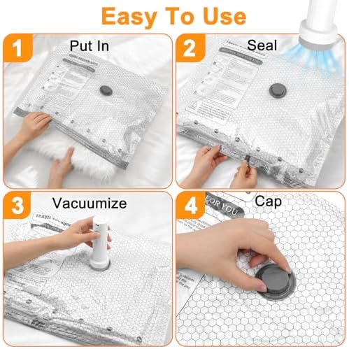 16 Pack Travel Vacuum Bags with Pump - Image 6