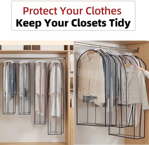 Clear Garment Bags for Hanging Clothes 3-piece set 43inch Long. - Image 2