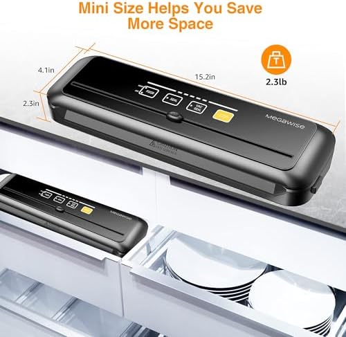 MegaWise Vacuum Sealer Machine | 80kPa Suction Power | Vac Seal Machine - Image 3