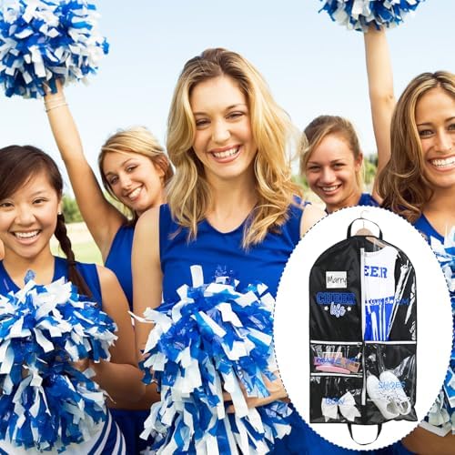 Blushtier 40" Cheer Uniform Garment Bag Cheerleading, Black,Blue - Image 6