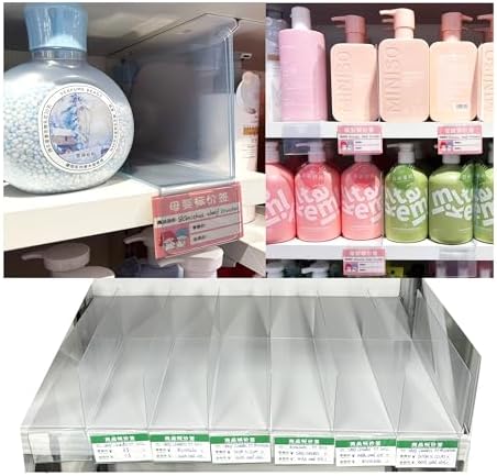 20 Pcs 2012 Shelf Dividers Plastic Wire Shelf Label Holder, Reusable Shelf Tags for Pantry Retail Store, Supermarket UPC Price Card & Ticket Display, Tight Snap Lock Closure,Supermarket price tags by Unknown