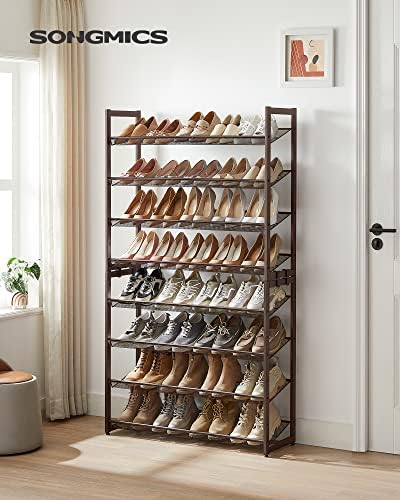 SONGMICS Metal Shoe Rack, 8-Tier Shoe Orgainzer, Holds 32-40 Pairs - Image 2