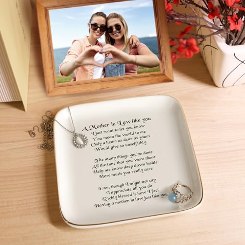 PUDDING CABIN Gifts for Mother in law, Jewelry Dish for Bonus Mom Christmas Mother's Day - Image 2