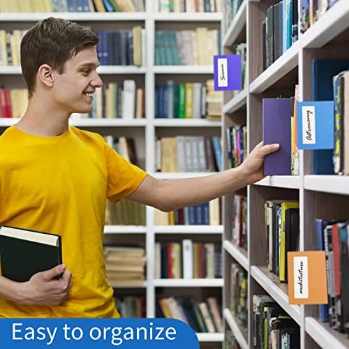 Vinsot 50 Pcs Library Book Dividers for Shelves with Stickers 4 x 12 Inch - Image 6