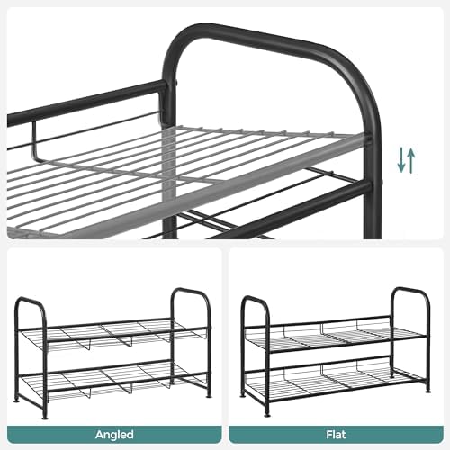 SONGMICS 2-Tier Stackable Metal Shoe Rack, Holds Up to 8 Pairs of Shoes - Image 4