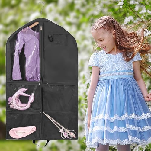 2 Pack Garment Bags for Travel Hanging Clothes,40inch Dance Bag,Dance Garment Bags For Dancers,Dance Competition Essentials,Dance Costume Garment bag For Kids Girls. - Image 5