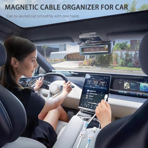 6 Pack Magnetic Cord Organizer & Cable Clips - Adjustable Under Desk Cable Management, Adhesive Wire Holder for Home, Office, Phone, Car, Wall, and Nightstand (Violet) - Image 5