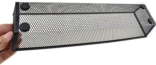 HAHIYO Stackable Mesh Tray Cup 12 x 3 x 2 inches Sturdy Container for Desk Drawer Organizer Collection for Home Office School kitchen Soft Foam Feet No Sharp Edges 2 Pack Black - Image 7