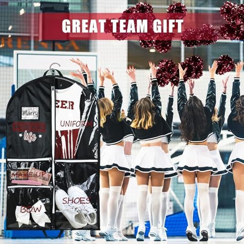 Blushtier 40" Cheer Uniform Garment Bag Cheerleading, Black,Red - Image 4