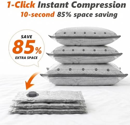 16 Pack Travel Vacuum Bags with Pump - Image 2