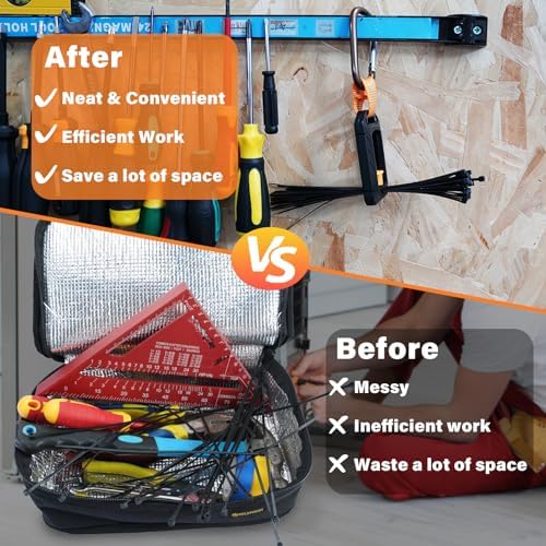 Zip Ties Holder,Reusable Zip Tie Organizer Band,Cable Tie Bracket for wire ties Arrangement.(1PC/black) - Image 4