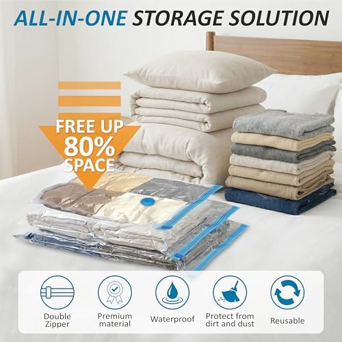 Vacuum Storage Bags with Hand Pump, Vacuum Seal Space Saver Bags,20 Combo - Image 2