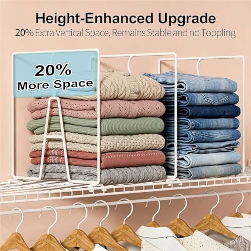Wire Shelf Dividers for Closet: 12" Tall x 12" Deep (Taller) 6 Pack - Image 4