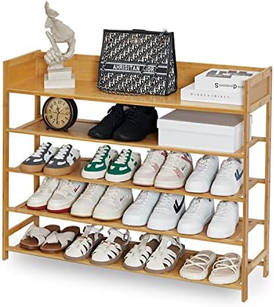 latifolia Shoe Rack, 5-Tier Bamboo Shoe Rack (Nature, 39.40''L) by Latifolia