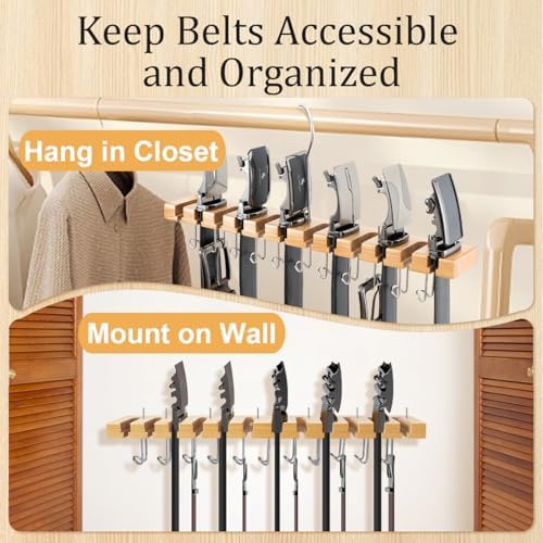 Belt Hanger for Closet, Also Works as Wall Mount Belt Organizer - Image 2