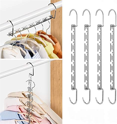 Metal Magic Hangers Space Saving Clothes Hangers Closet Space Saver Clothing Hanger Oragnizer for Wardrobe Space,Wrinkle-Free Clothes（Pack of 20） by Unknown