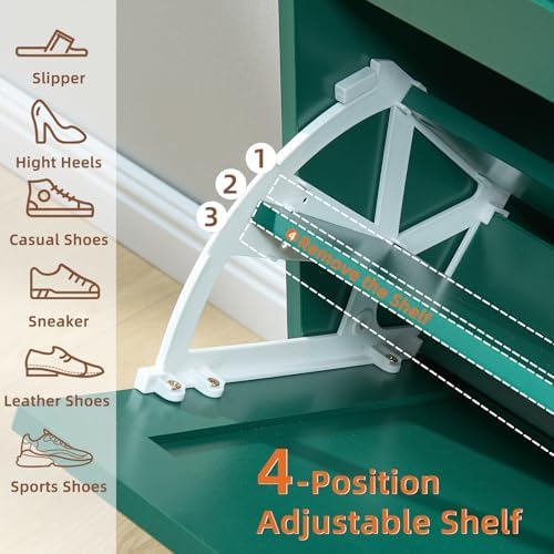 LEYAOYAO Shoe Cabinet Storage for Entryway with 2 Flip Drawers - Image 3