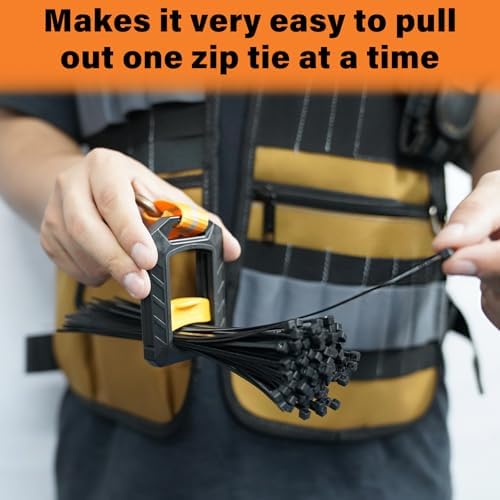 Zip Ties Holder,Reusable Zip Tie Organizer Band,Cable Tie Bracket for wire ties Arrangement.(1PC/black) - Image 6