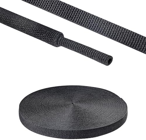 2 in 1 Heat Shrink Braided Sleeving Fabric Tubing 1/4"-45FT by Sunnarepoon