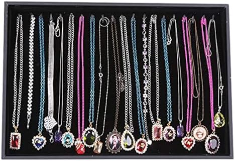 Stratalife 20 Hooks Velvet Necklace Organizer Tray, 13.8" x 9.4" x 1.2" by Stratalife