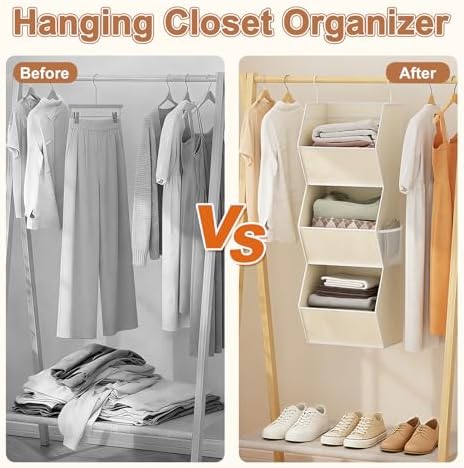 Hanging Closet Organizers and Storage for Kids Room Organization, 3 Tiers - Image 6