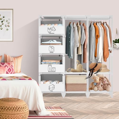 Portable Closet, Easy Assembly, Large Capacity Wardrobe Closet - Image 2