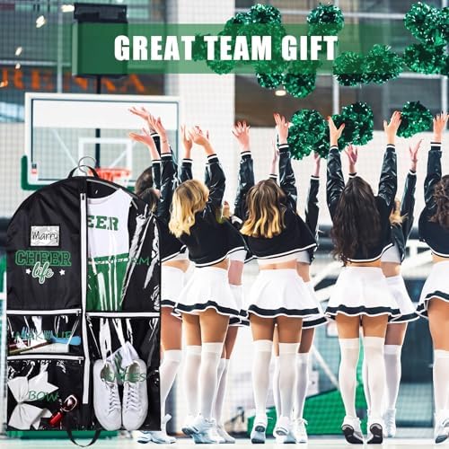 Blushtier 40" Cheer Uniform Garment Bag Cheerleading, Black,Green - Image 5