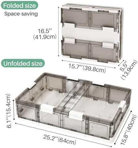 Kitstorack Clear Plastic Under Bed Storage Containers Bins with Lids and 8 Pre-installed Wheels,37.8 Qt, Rolling Foldable Flat Under Bed Organizer Boxes for Clothes Shoes Clothing Bedroom - Image 5