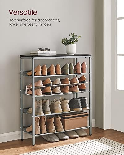 VASAGLE 5-Tier Shoe Rack, Adjustable, Freestanding - Image 4