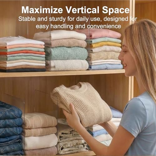 SortNStore Shelf Dividers Closet Organization: 12" Tall x 12" Deep (Taller) - Image 4