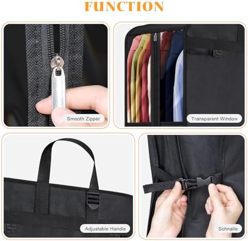 Univivi Garment Bag for Moving, Heavy Duty Suit Bag, 50 Inch, Set of 1 - Image 3