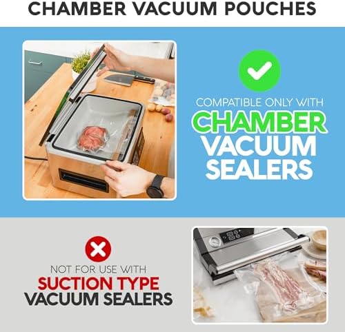 Avid Armor Chamber Vacuum Sealer Bags – Heavy Duty, BPA-Free, Pre-Cut Chamber Vacuum Bags for Food Preservation, Freezer Storage, Sous Vide and more, 250/Pack (10x10) – Multi-Use Vacuum Bags - Image 7