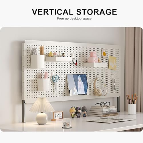 Clamp Desk nizer with Pegboard Kit, Office Partition Panel, Floating, Yellow Vertical Design, Desk Storage Solution for Home & Office - Image 4