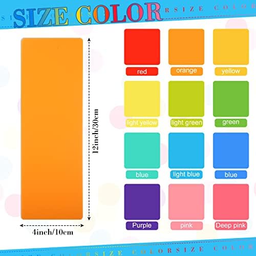 TaoBary 60 Pcs Library Book Dividers with Stickers 4 x 12 Inch 12 Colors - Image 2