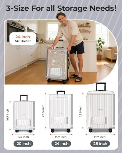 BAGSMART Travel Vacuum Bags with Rechargeable Electric Pump, 18PC Kit - Image 3