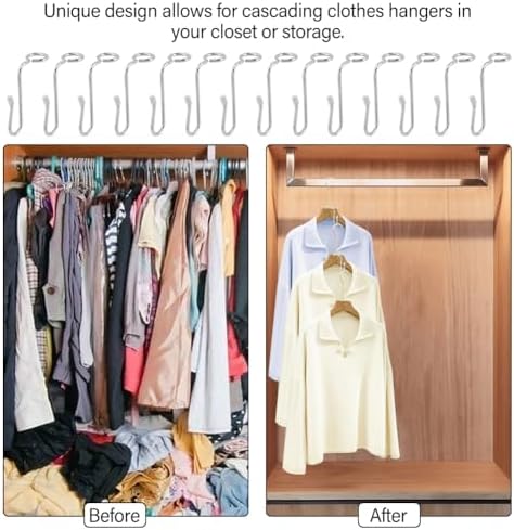 50 Pcs Hanger Connector Hooks, Hanger Extender Hooks Metal - Image 3